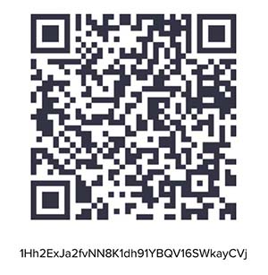Showgirls Sponsorship Advertising Bitcoin QR Code